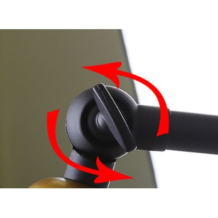 Επιτοίχιο φωτιστικό FUNDO 1xE27/40W/230V μαύρο/χρυσό