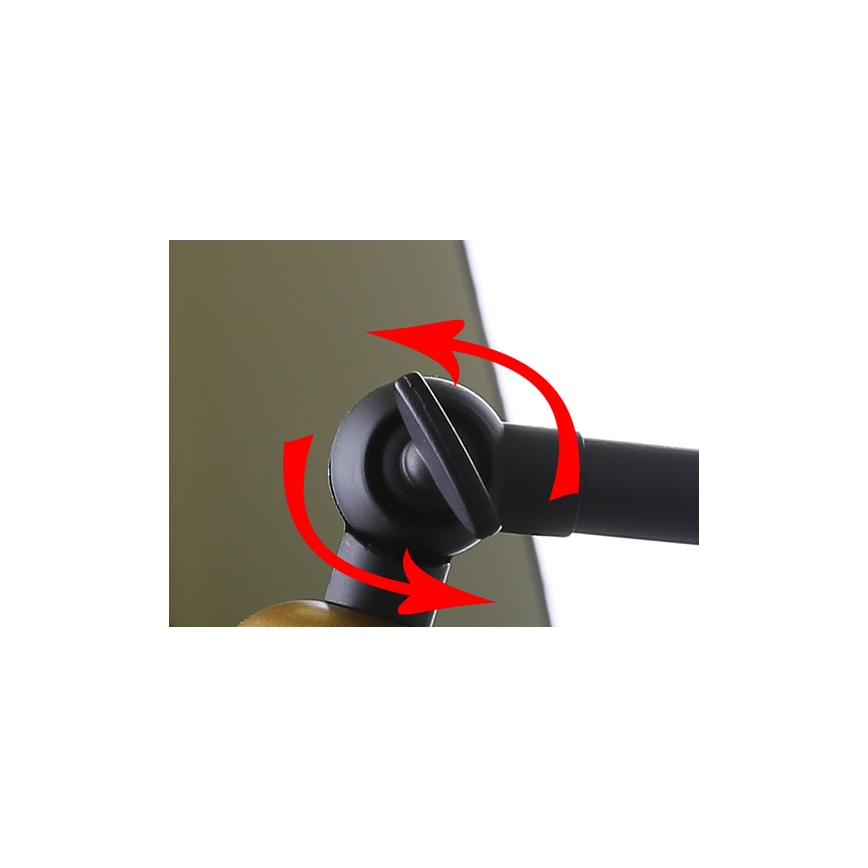 Επιτοίχιο φωτιστικό FUNDO 1xE27/40W/230V μαύρο/χρυσό