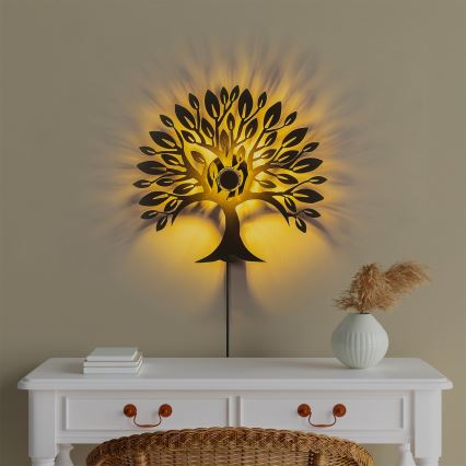 Επιτοίχιο φωτιστικό HEART TREE 1xE27/40W/230V μαύρο