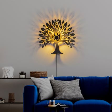 Επιτοίχιο φωτιστικό HEART TREE 1xE27/40W/230V μαύρο