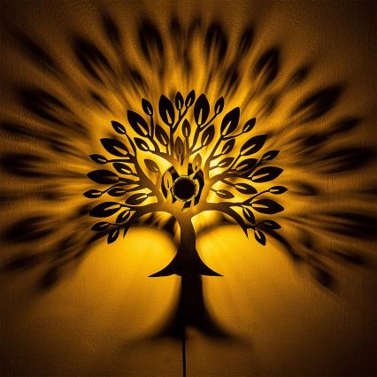 Επιτοίχιο φωτιστικό HEART TREE 1xE27/40W/230V μαύρο