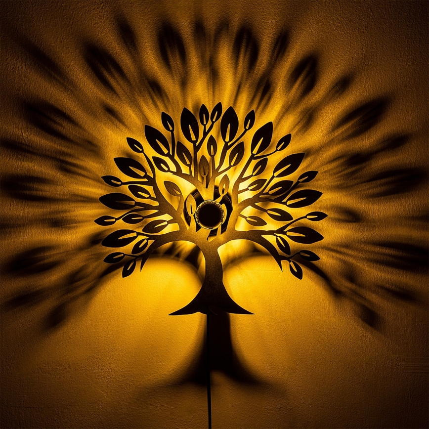 Επιτοίχιο φωτιστικό HEART TREE 1xE27/40W/230V μαύρο