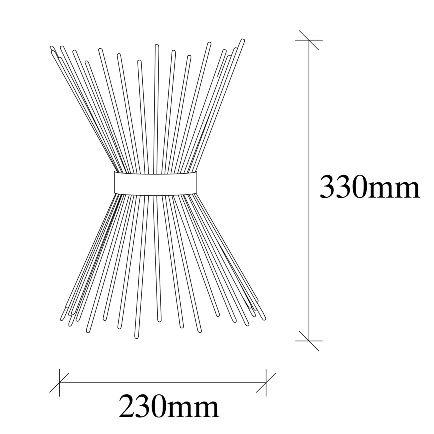 Επιτοίχιο φωτιστικό KIRPI 2xE27/40W/230V σε χρυσό χρώμα
