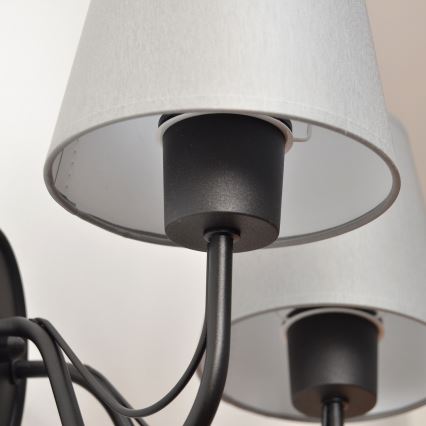 Επιτοίχιο φωτιστικό MALBO 2xE27/15W/230V γκρι/μαύρο