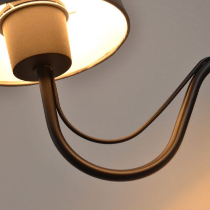 Επιτοίχιο φωτιστικό MALBO 2xE27/15W/230V γκρι/μαύρο