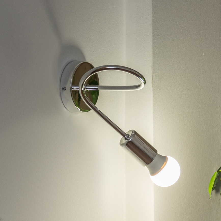 Επιτοίχιο φωτιστικό OXFORD 1xE27/15W/230V γυαλιστερό χρώμιο