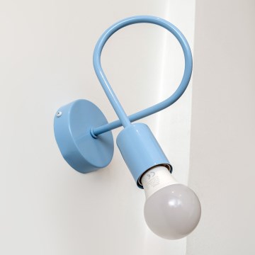 Επιτοίχιο φωτιστικό OXFORD 1xE27/15W/230V μπλε