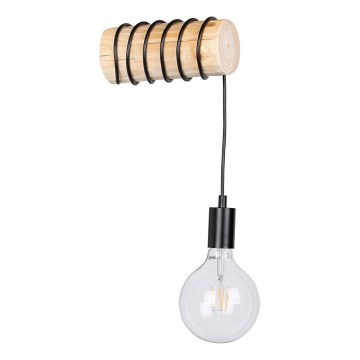 Επιτοίχιο φωτιστικό TRABO 1xE27/60W/230V πεύκο