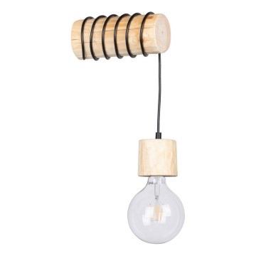 Επιτοίχιο φωτιστικό TRABO 1xE27/60W/230V πεύκο