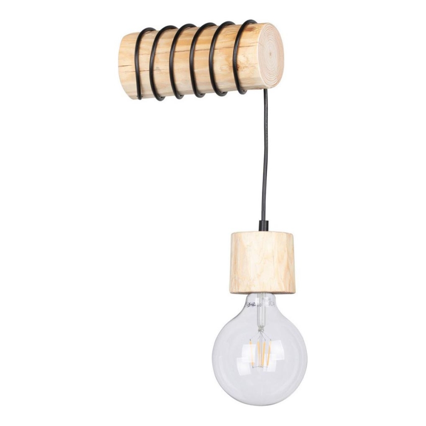 Επιτοίχιο φωτιστικό TRABO 1xE27/60W/230V πεύκο