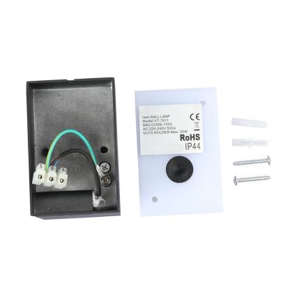 Επιτοίχιο φωτιστικό εξωτερικού χώρου 1xGU10/35W/230V IP44 μαύρο