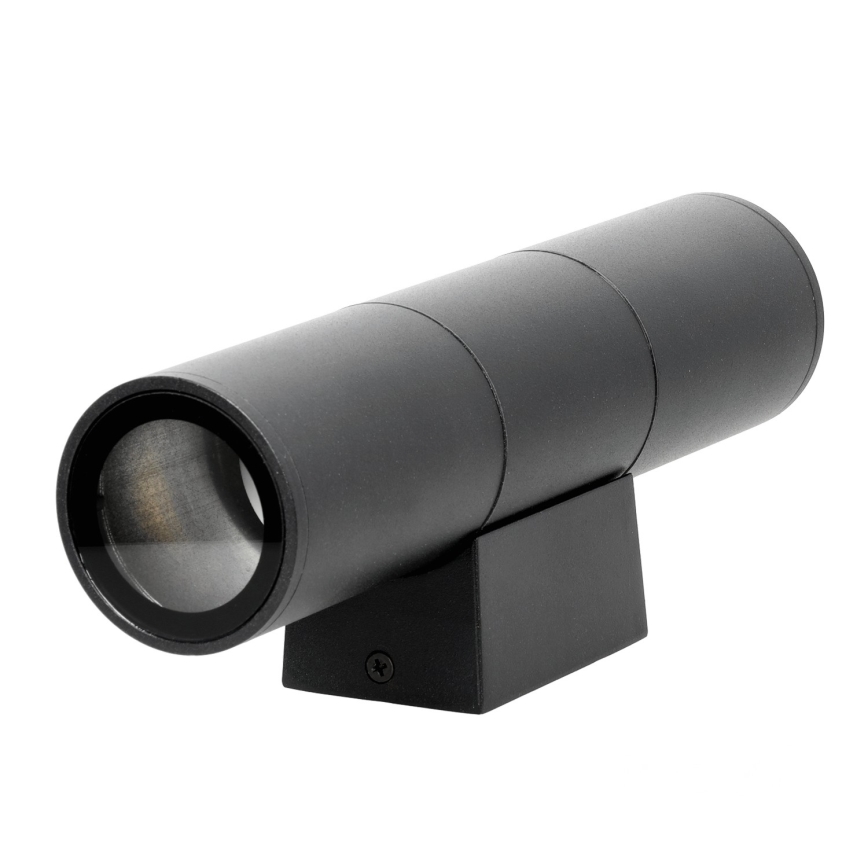 Επιτοίχιο φωτιστικό εξωτερικού χώρου 2xGU10/35W/230V IP54 στρογγυλό μαύρο