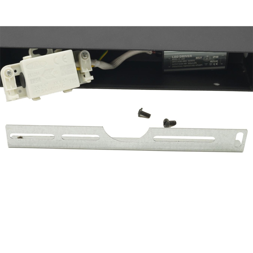 LED Flexible επιτοίχιο φωτιστικό εξωτερικού χώρου 2xLED/16W/230V IP54 90 cm μαύρο