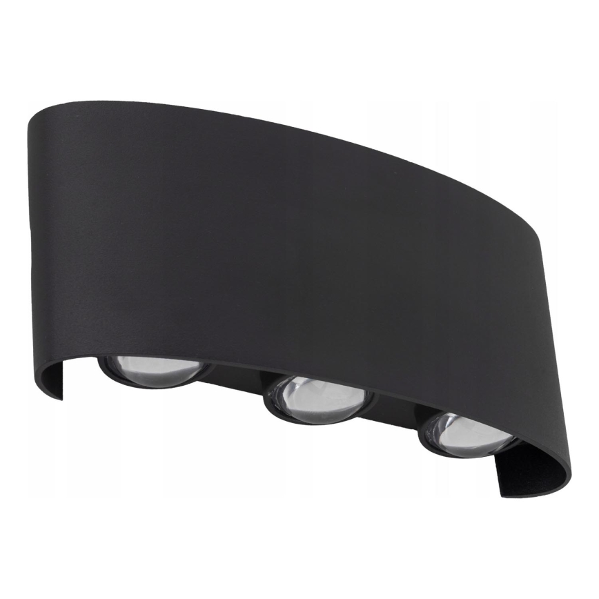 Επιτοίχιο φωτιστικό εξωτερικού χώρου LED ARROW 6xLED/1W/230V IP54 μαύρο