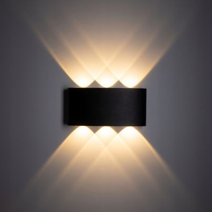 Επιτοίχιο φωτιστικό εξωτερικού χώρου LED ARROW 6xLED/1W/230V IP54 μαύρο