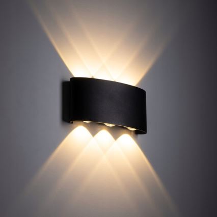 Επιτοίχιο φωτιστικό εξωτερικού χώρου LED ARROW 6xLED/1W/230V IP54 μαύρο