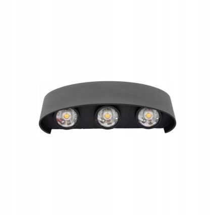 Επιτοίχιο φωτιστικό εξωτερικού χώρου LED ARROW 6xLED/1W/230V IP54 μαύρο