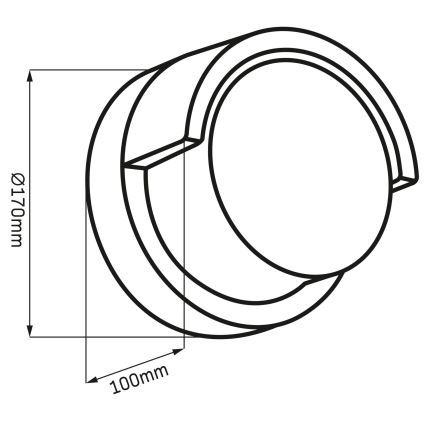 Επιτοίχιο φωτιστικό εξωτερικού χώρου LED ESSEN LED/10W/230V IP44 μαύρο