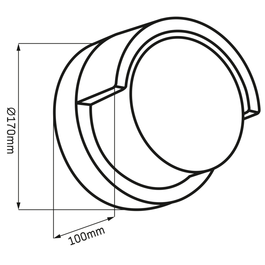 Επιτοίχιο φωτιστικό εξωτερικού χώρου LED ESSEN LED/10W/230V IP44 μαύρο