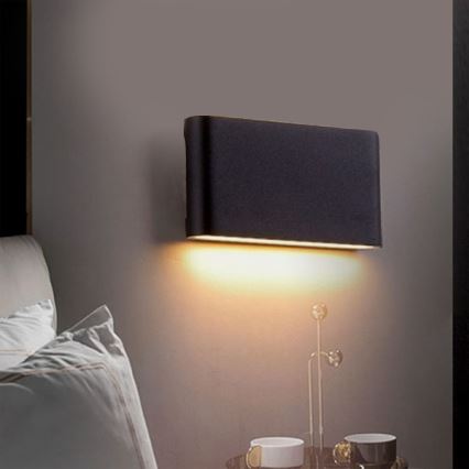 Επιτοίχιο φωτιστικό εξωτερικού χώρου LED FLOW LED/9W/230V IP54 4000K μαύρο