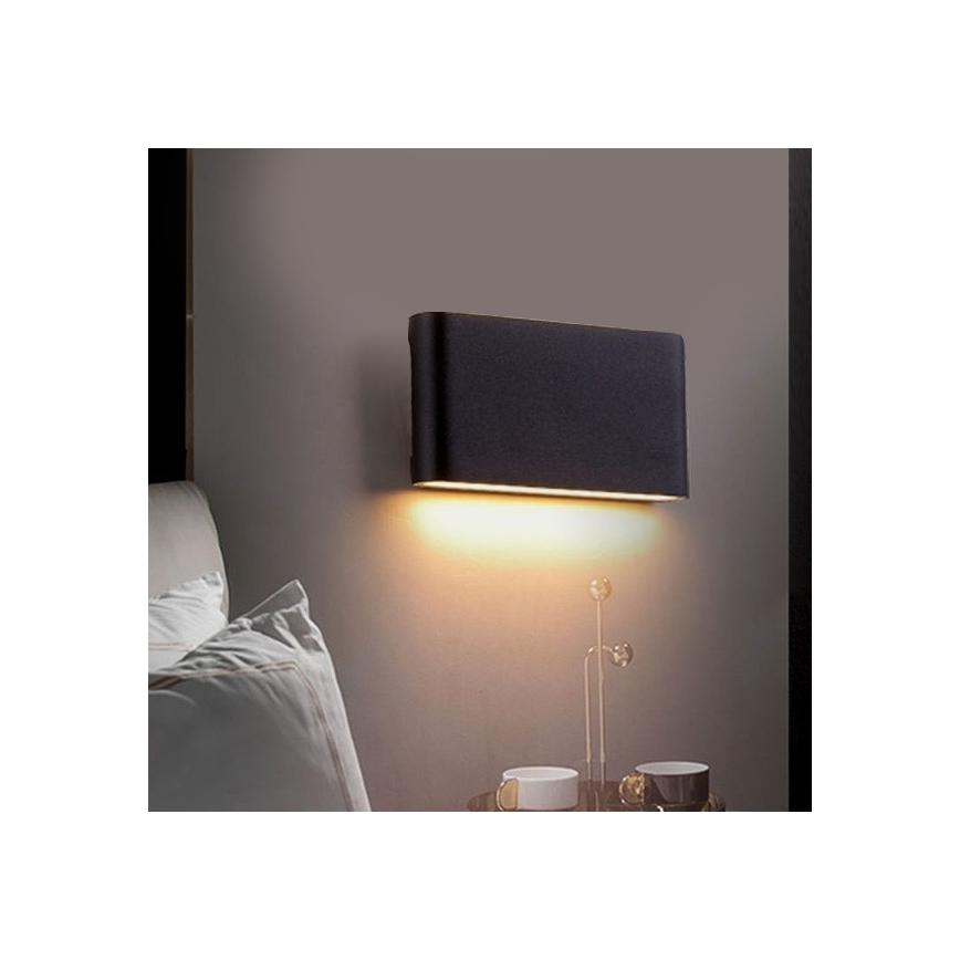 Επιτοίχιο φωτιστικό εξωτερικού χώρου LED FLOW LED/9W/230V IP54 4000K μαύρο
