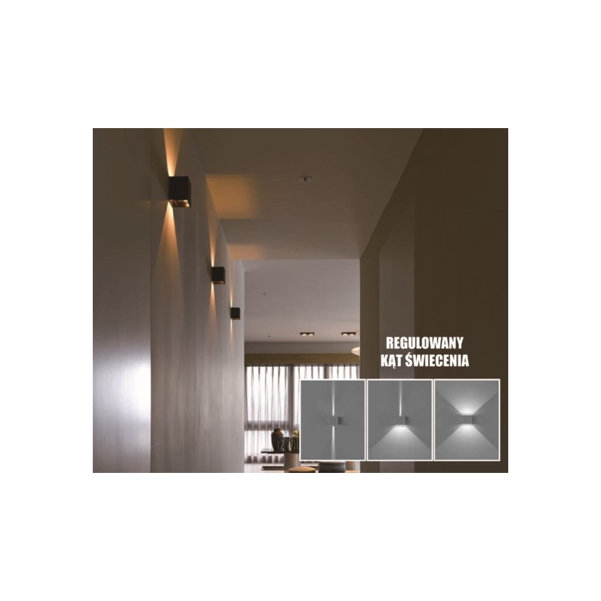 Επιτοίχιο φωτιστικό εξωτερικού χώρου LED KREON 2xLED/3W/230V IP54 4000K μαύρο