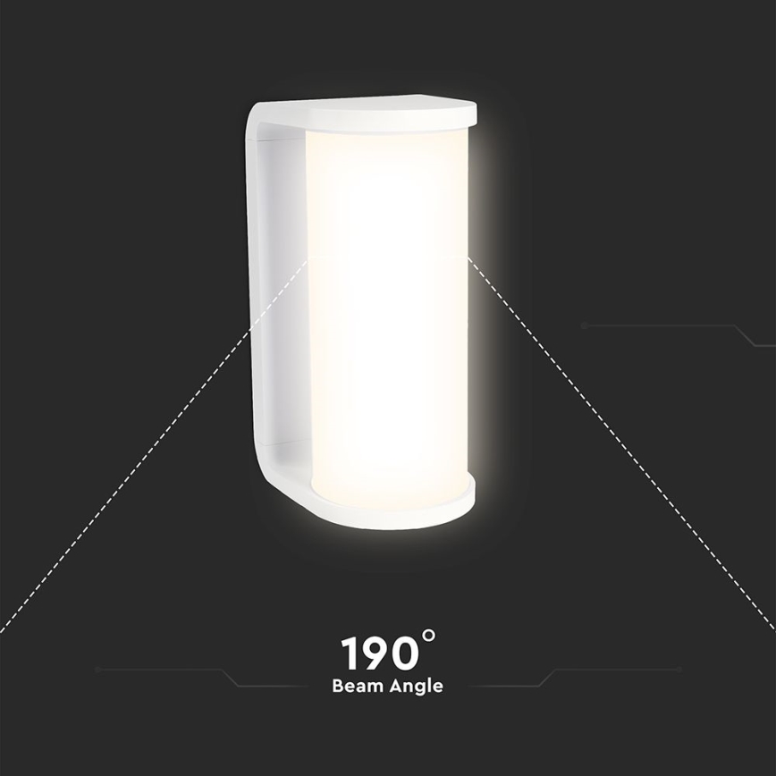 Επιτοίχιο φωτιστικό εξωτερικού χώρου LED LED/12W/230V 3000/4200/6500K IP65 λευκό