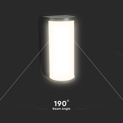Επιτοίχιο φωτιστικό εξωτερικού χώρου LED LED/12W/230V 3000/4200/6500K IP65 μαύρο