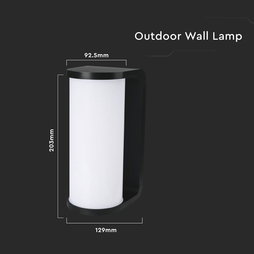 Επιτοίχιο φωτιστικό εξωτερικού χώρου LED LED/12W/230V 3000/4200/6500K IP65 μαύρο