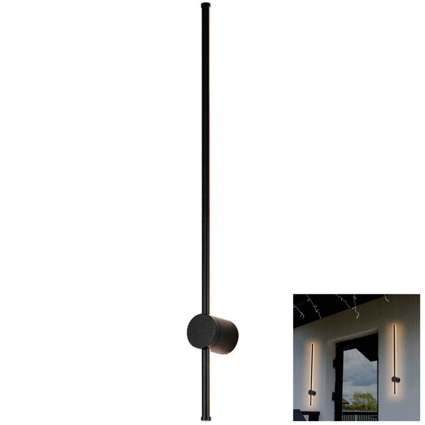 Επιτοίχιο φωτιστικό εξωτερικού χώρου LED LED/12W/230V 3000K IP65 μαύρο