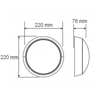 Επιτοίχιο φωτιστικό εξωτερικού χώρου LED LED/15W/230V 4000K IP65