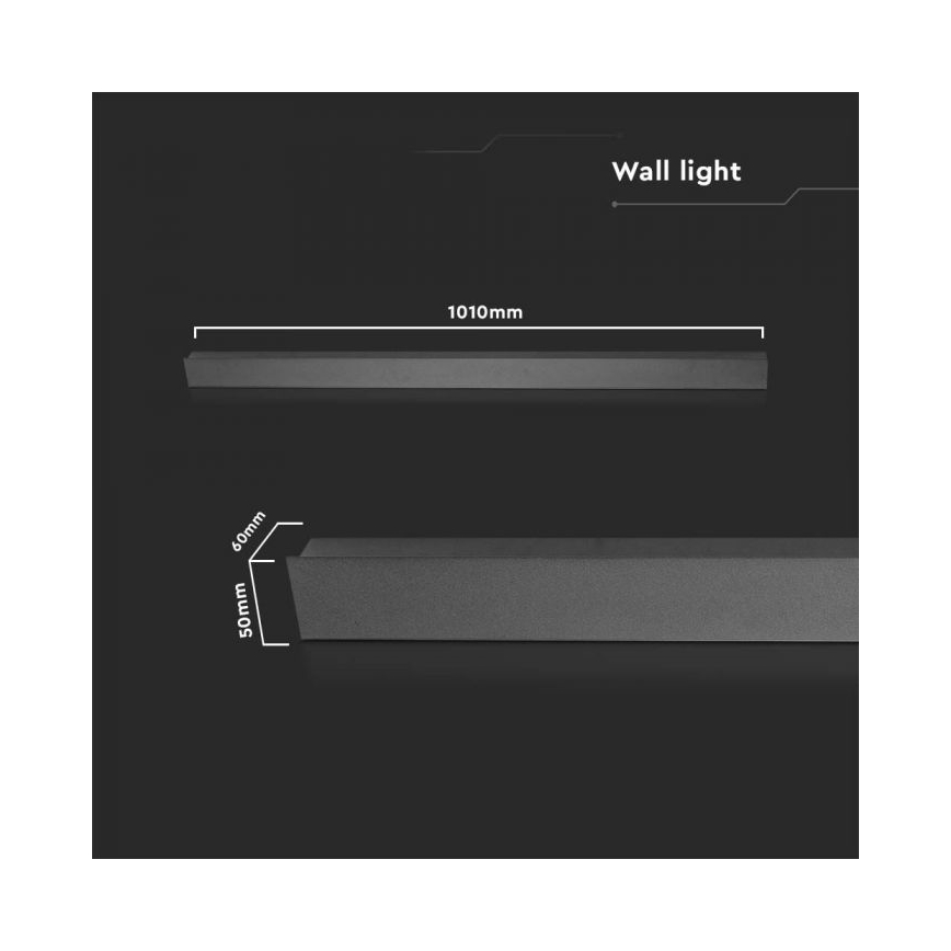 Επιτοίχιο φωτιστικό εξωτερικού χώρου LED LED/16W/230V 4000K IP65 ανθρακί