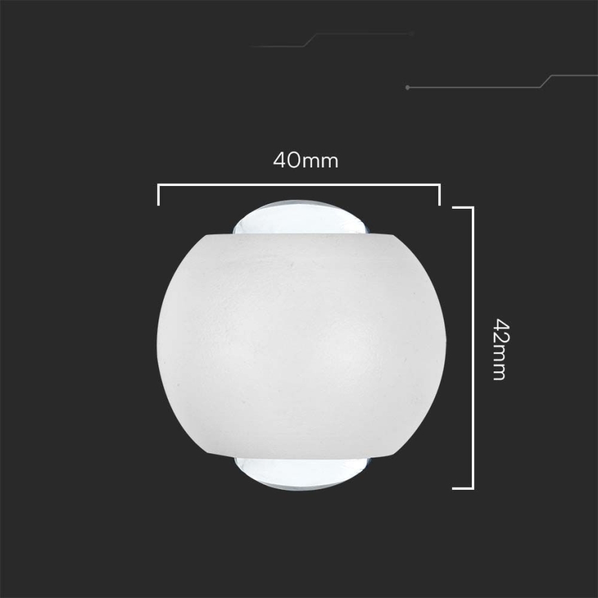 Επιτοίχιο φωτιστικό εξωτερικού χώρου LED LED/2W/230V 3000K IP54 λευκό