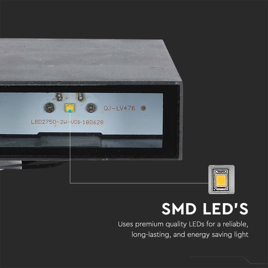 Επιτοίχιο φωτιστικό εξωτερικού χώρου LED LED/4W/230V 3000K IP65 μαύρο