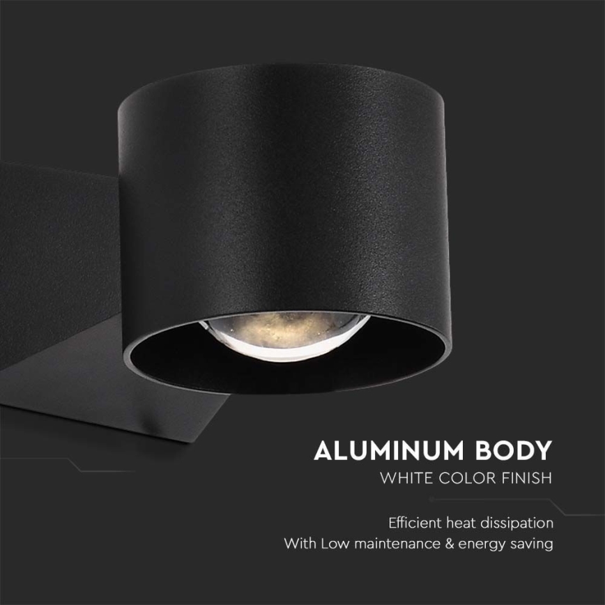 Επιτοίχιο φωτιστικό εξωτερικού χώρου LED LED/5W/230V 3000K IP65 μαύρο