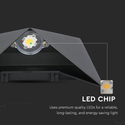 Επιτοίχιο φωτιστικό εξωτερικού χώρου LED LED/5W/230V 3000K IP65 μαύρο