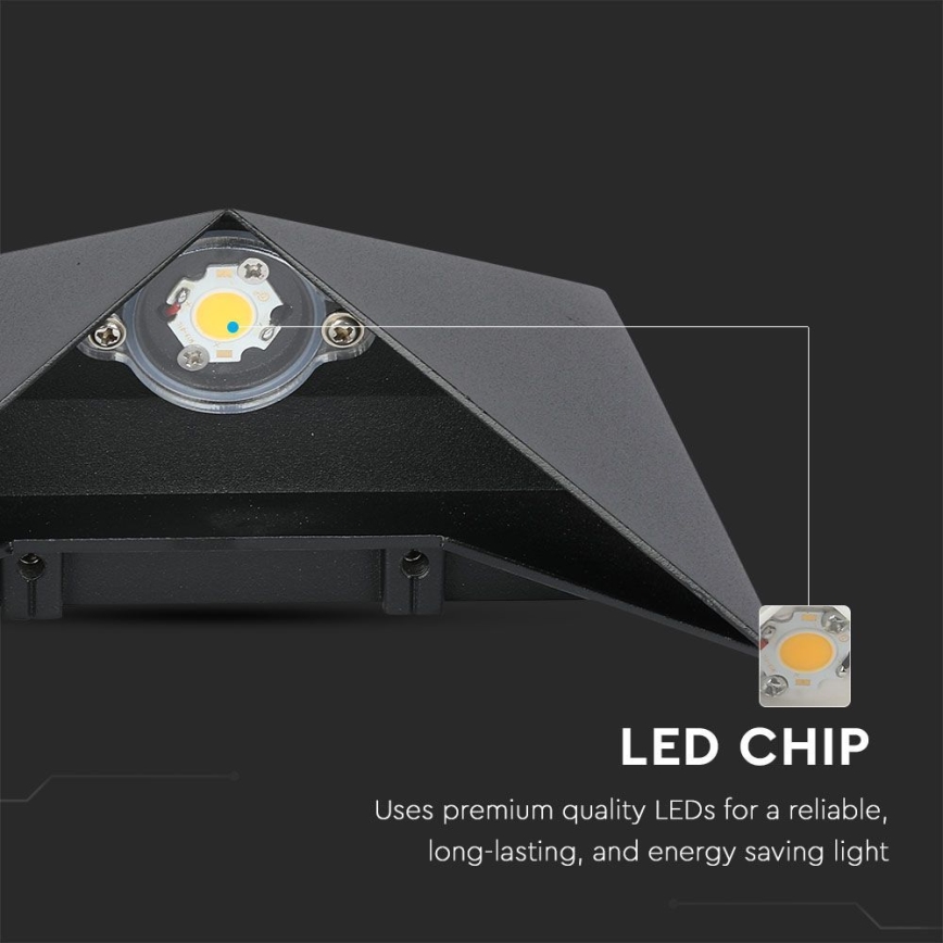 Επιτοίχιο φωτιστικό εξωτερικού χώρου LED LED/5W/230V 3000K IP65 μαύρο
