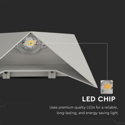Επιτοίχιο φωτιστικό εξωτερικού χώρου LED LED/5W/230V 4000K IP65 γκρι