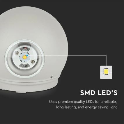 Επιτοίχιο φωτιστικό εξωτερικού χώρου LED LED/6W/230V 3000K IP65 γκρι