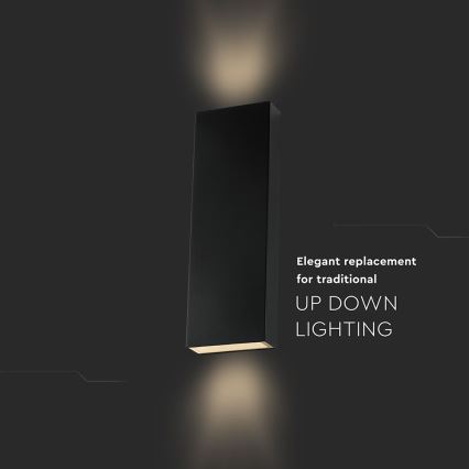 Επιτοίχιο φωτιστικό εξωτερικού χώρου LED LED/8W/230V 4000K IP65 μαύρο