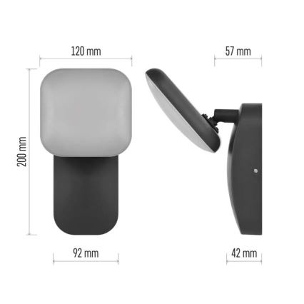 Επιτοίχιο φωτιστικό εξωτερικού χώρου LED NIKA LED/12,5W/230V IP44