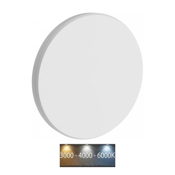 Επιτοίχιο φωτιστικό εξωτερικού χώρου LED PIATTA LED/18W/230V 3000/4000/6000K διάμετρος 25 cm IP44 λευκό
