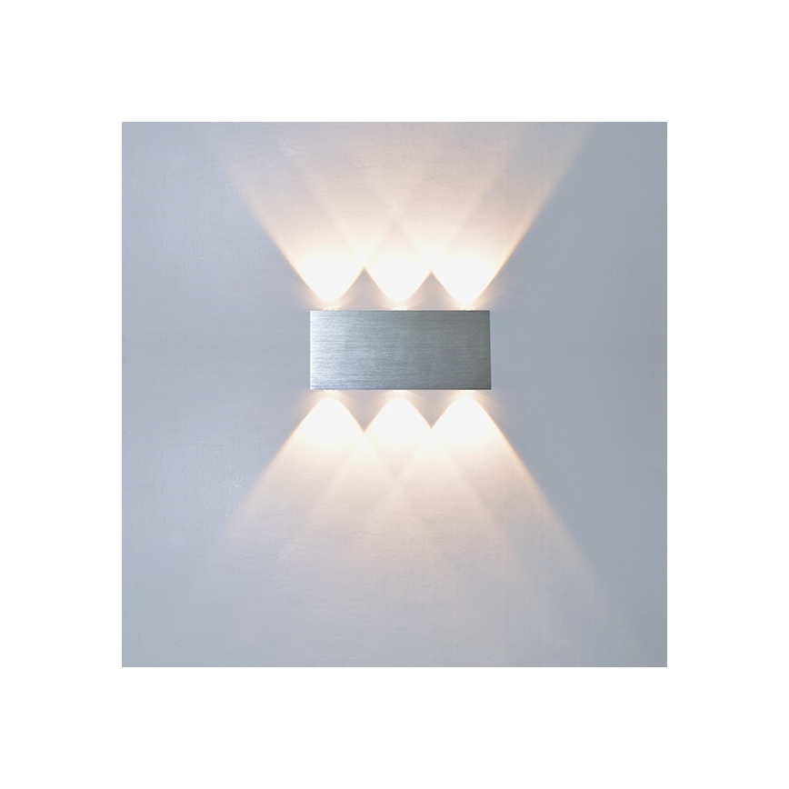 Επιτοίχιο φωτιστικό εξωτερικού χώρου LED SILBER 6xLED/1W/230V IP54