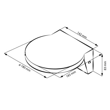 Επιτοίχιο φωτιστικό εξωτερικού χώρου LED TESA LED/10W/230V IP54 μαύρο