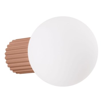 Επιτοίχιο φωτιστικό μπάνιου HALO 1xG9/8W/230V διάμετρος 12 cm IP44 καφέ