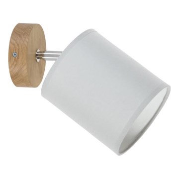 Επιτοίχιο φωτιστικό σημείου APRILLIA 1xE27/25W/230V βελανιδιά γκρι