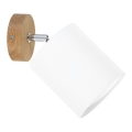 Επιτοίχιο φωτιστικό σημείου APRILLIA 1xE27/25W/230V δρυς λευκό