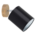 Επιτοίχιο φωτιστικό σημείου APRILLIA 1xE27/25W/230V δρυς μαύρο