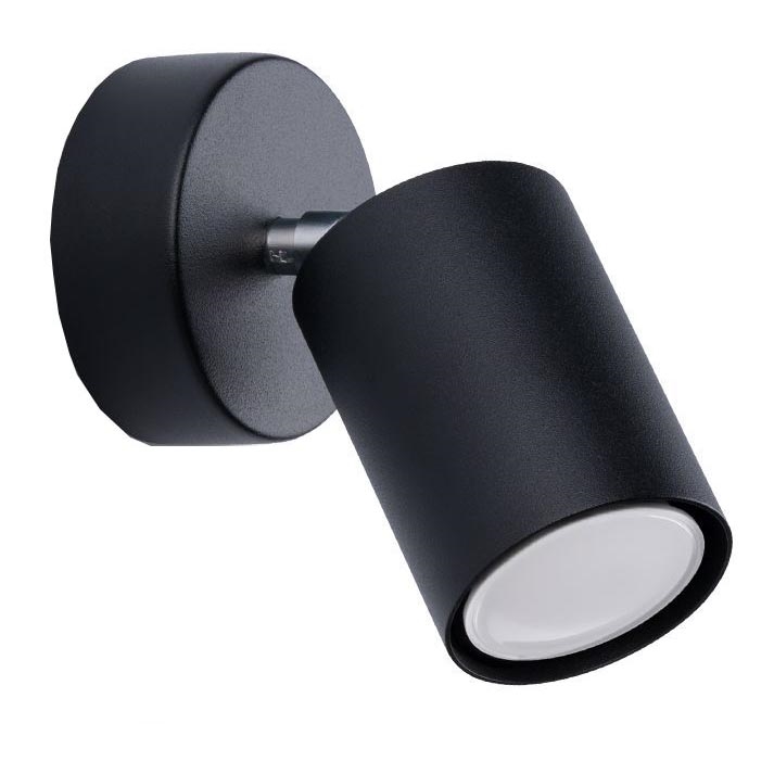 Επιτοίχιο φωτιστικό σημείου LEMMI 1xGU10/40W/230V μαύρο