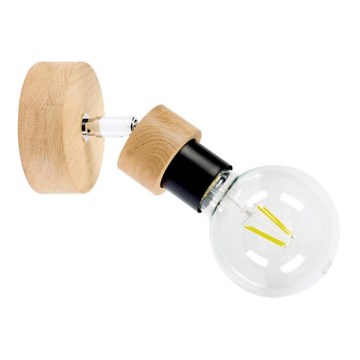 Επιτοίχιο φωτιστικό σημείου MARJOLAINE 1xE27/25W/230V δρυς